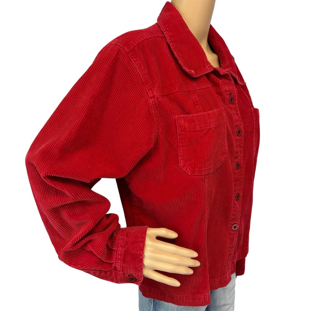 Dressbarn Vintage Corduroy Cotton Shacket Red Size XL - Picture 3 of 9